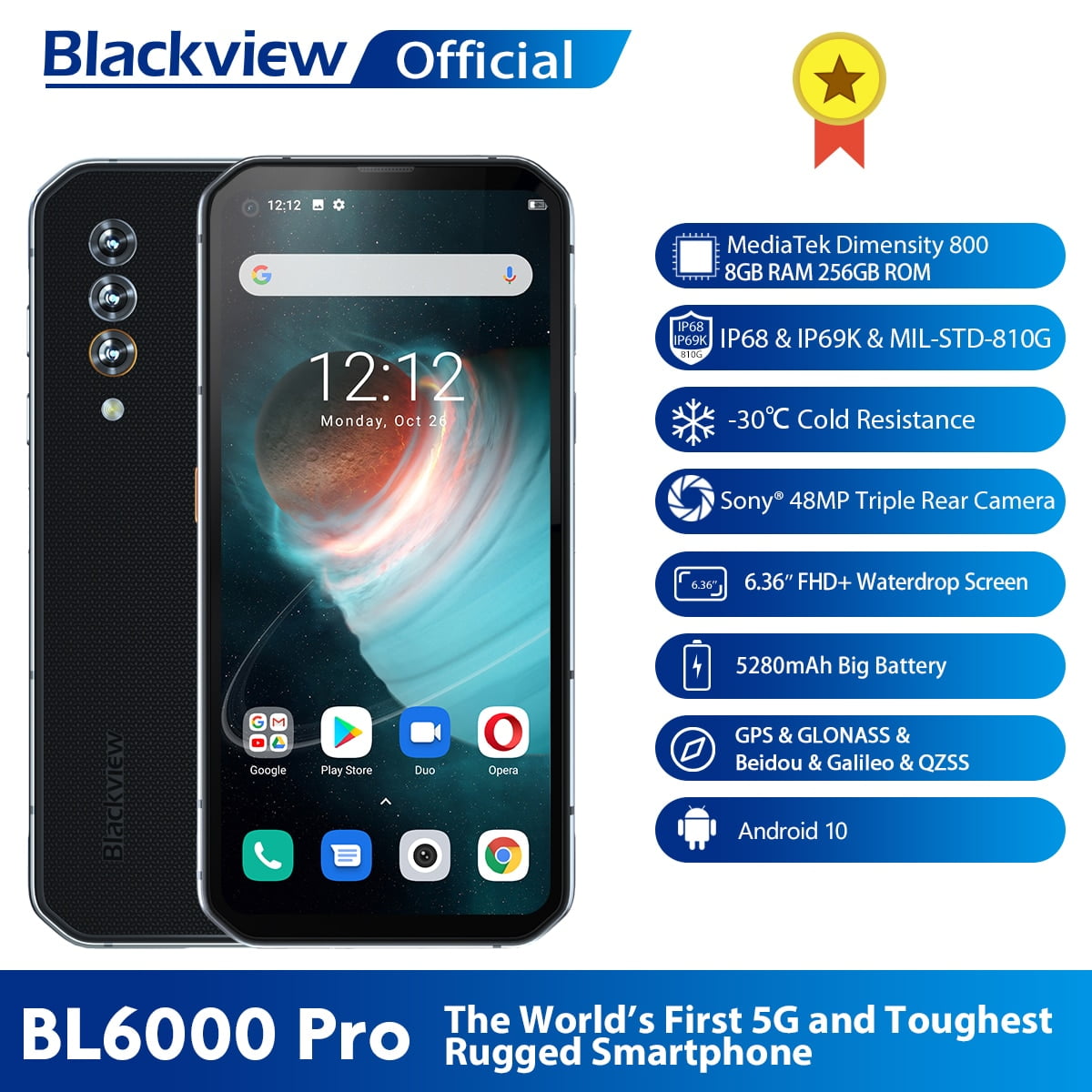 Cheap Smartphone Blackview BL6000 Pro 5G
